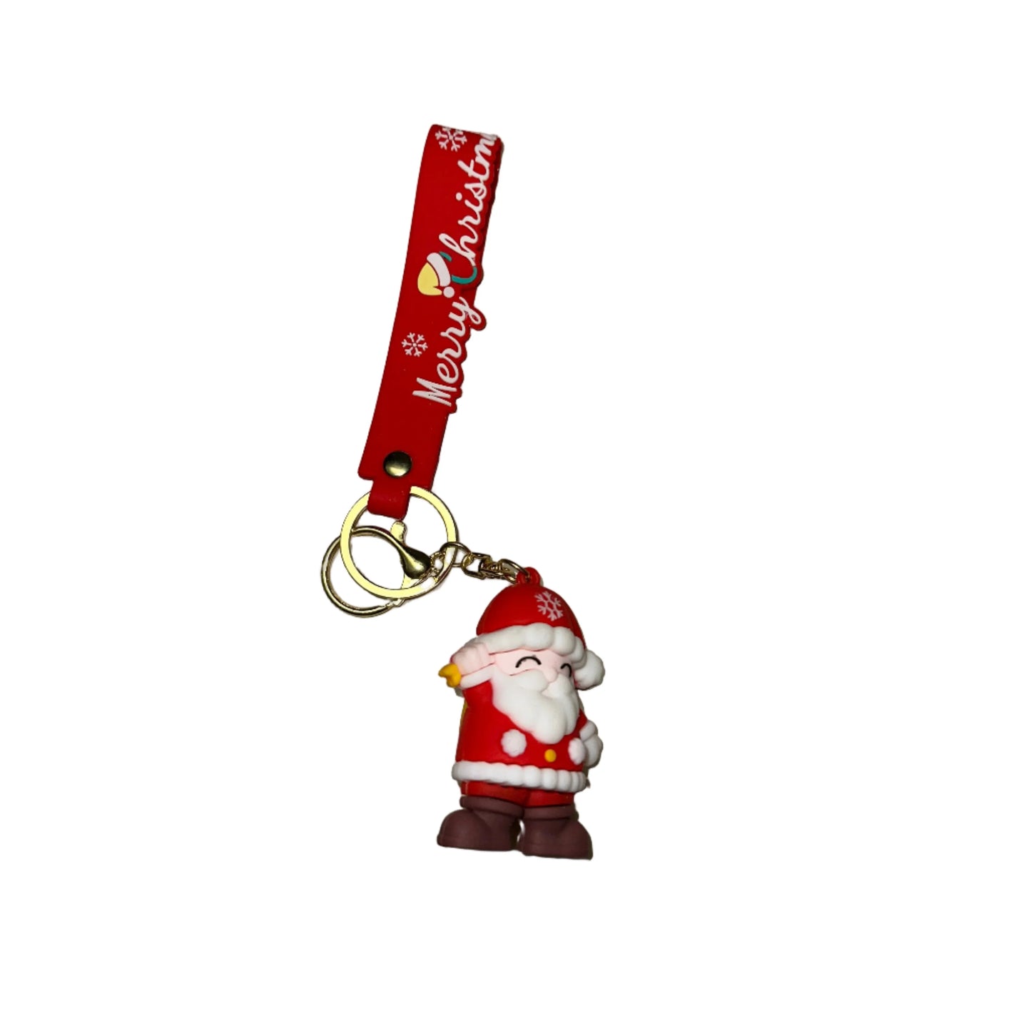 Χριστουγεννιάτικο Μπρελόκ Άγιος Βασίλης με Κορδέλα "Merry Christmas" – Γιορτινό Αξεσουάρ & Δώρο