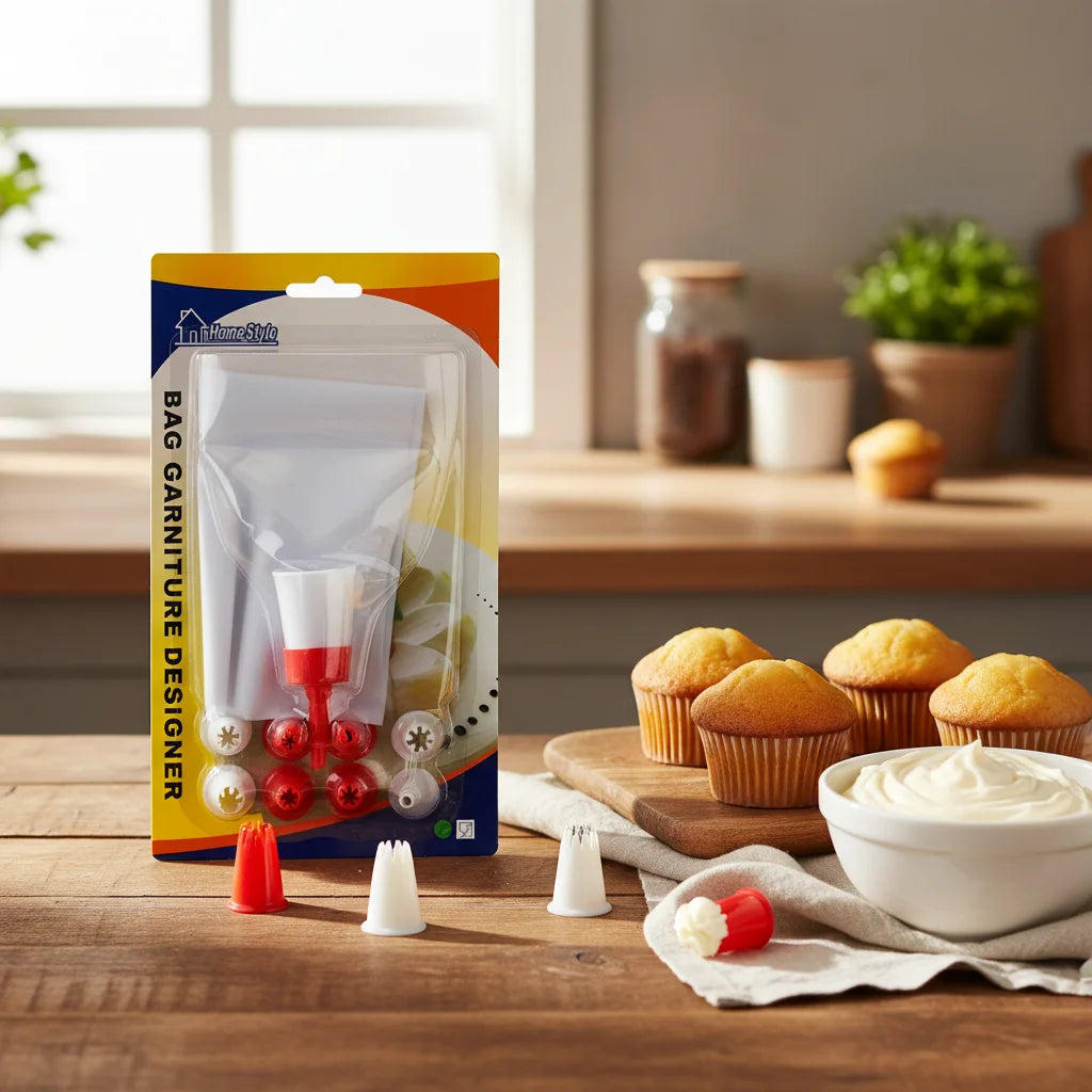 Σετ Σακούλας για Σαντιγί με Μύτες HomeStyle - Διακόσμηση Γλυκών & Τούρτων