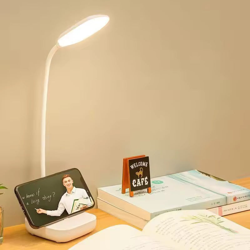 Λευκή LED Επιτραπέζια Λάμπα με Εύκαμπτο Λαιμό – Minimal & Λειτουργική για Γραφείο