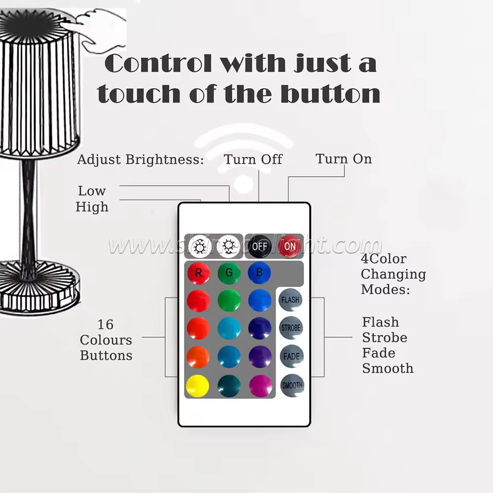 Κρυστάλλινο Φωτιστικό LED με Αλλαγή Χρωμάτων – Ατμόσφαιρα & Στυλ σε Κάθε Χώρο