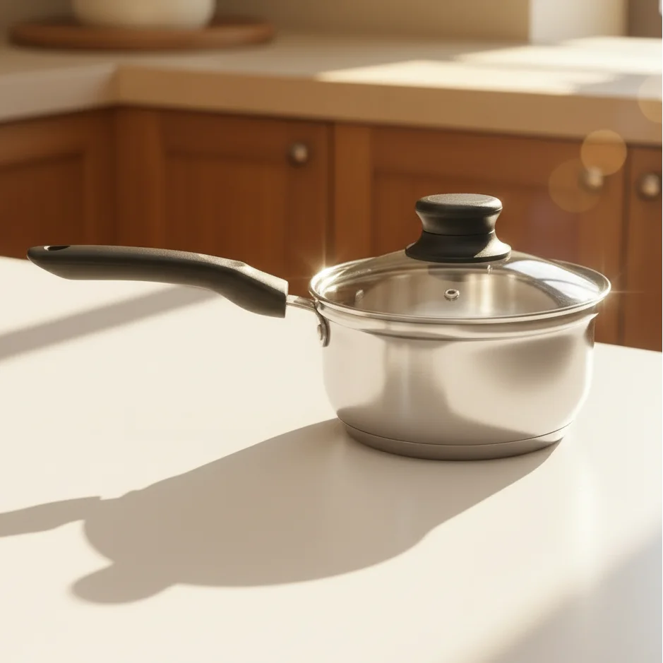 Κατσαρολάκι Γάλακτος Inox με Γυάλινο Καπάκι Νο16 (1.2L)