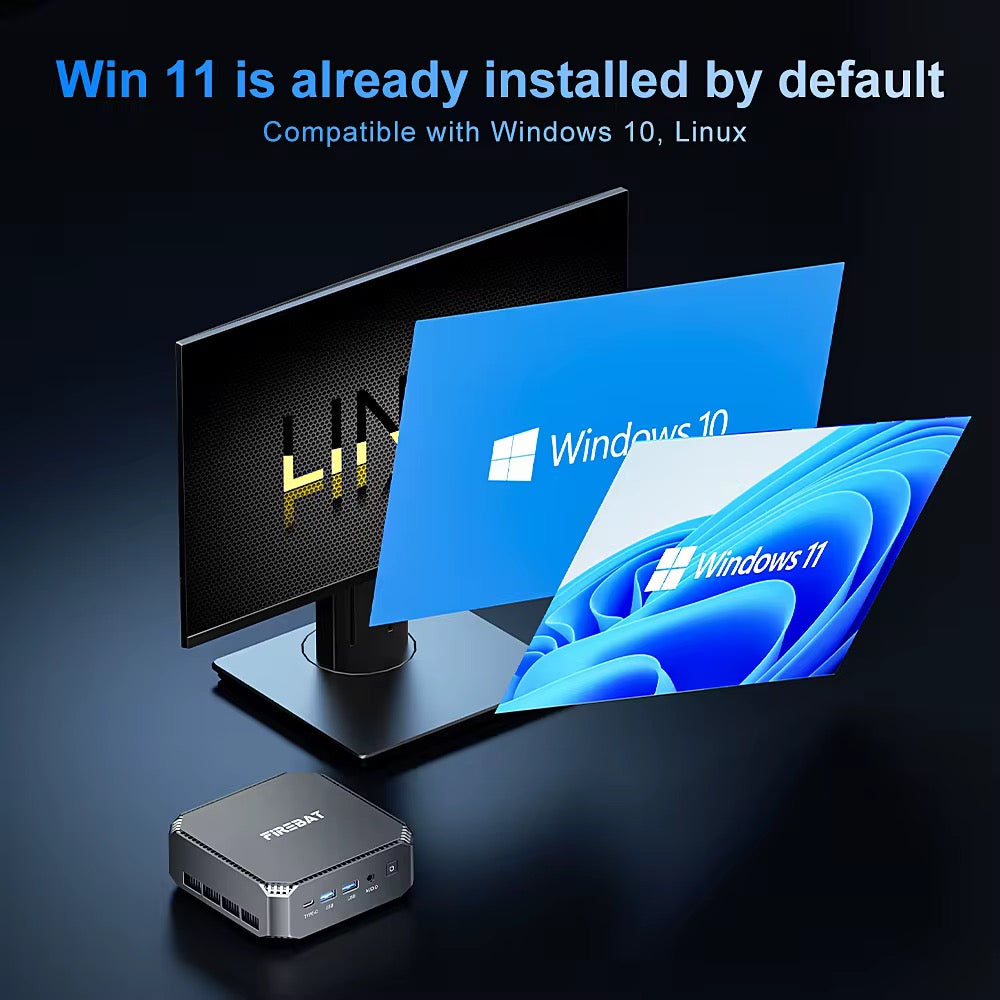 Firebat A6 Mini PC – Ryzen 7 6800H | 16 GB DDR5 | 512 GB SSD | Windows 11 | Compact Desktop