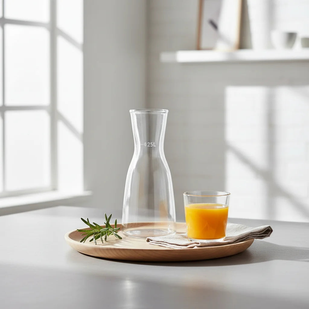 Γυάλινη Καράφα "OSSA" 250ml με Ένδειξη Χωρητικότητας (0.25L) – Ατομική