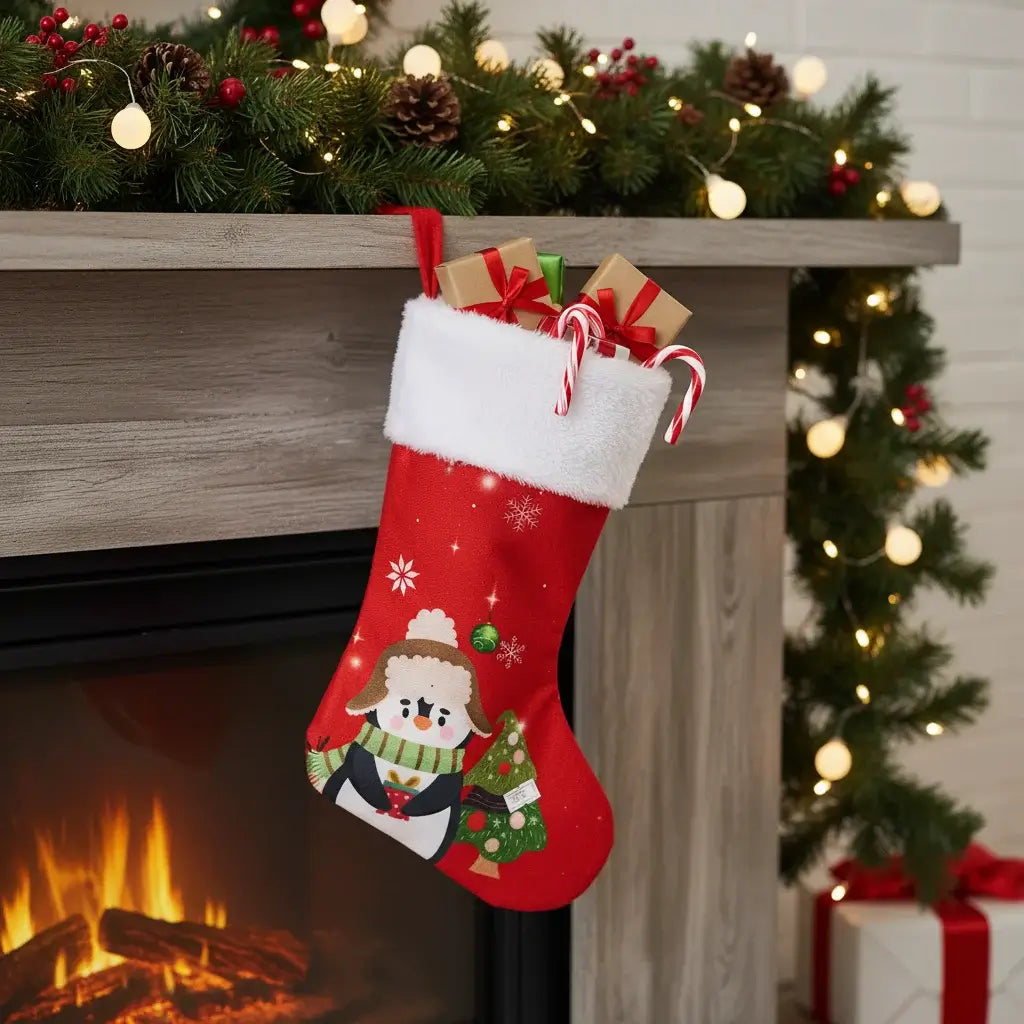 Μικρή Χριστουγεννιάτικη Μπότα με Σχέδιο – 18 εκ