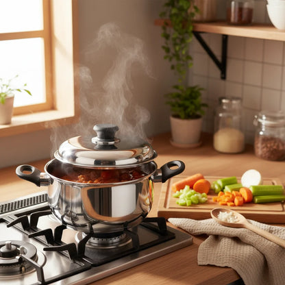Ανοξείδωτη Χύτρα Inox Home Style No22 (4.5L) – Για Όλες τις Εστίες & Επαγωγικές