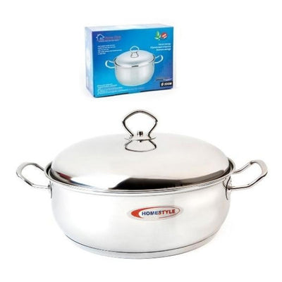 Ημιχύτρα Ηλεκτρική INOX Home Style No28 - 6 Λίτρα | Για Οικογενειακά Γεύματα & Γιορτές