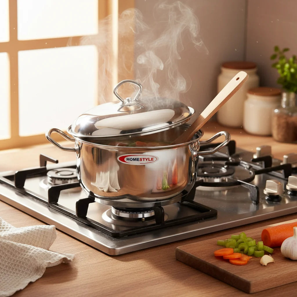 Ανοξείδωτες Χύτρες Inox 304 (Food Grade) για Όλες τις Εστίες – Επιλογή Μεγέθους (No18 - No30)