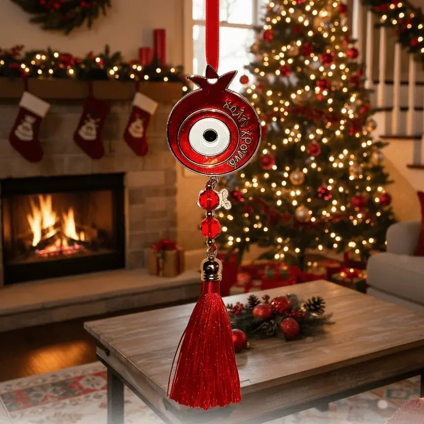 Χριστουγεννιάτικο Γούρι Μάτι & Ρόδι 2026 – Δώρο για Προστασία & Ευημερία