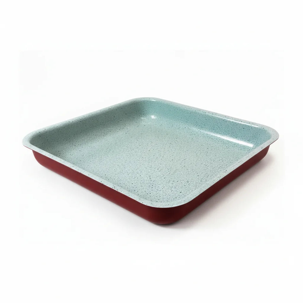 Ορθογώνιο Ταψί Φούρνου με Κεραμική Επίστρωση Πέτρας Marble (40x29cm)