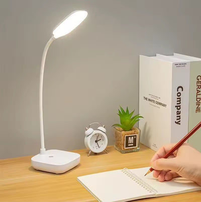 Λευκή LED Επιτραπέζια Λάμπα με Εύκαμπτο Λαιμό – Minimal & Λειτουργική για Γραφείο