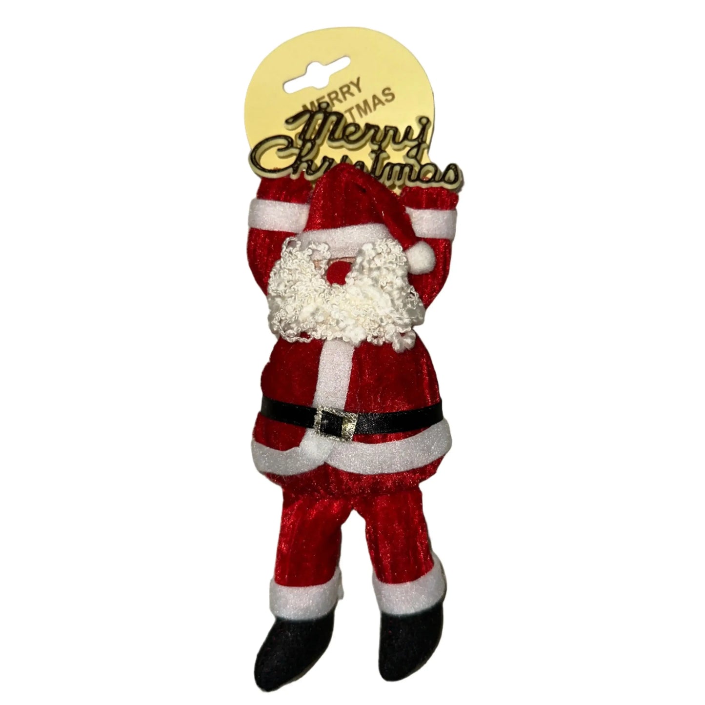 Γιορτινό Στολίδι Άγιος Βασίλης με Επιγραφή "Merry Christmas" – Χριστουγεννιάτικη Διακόσμηση Δέντρου