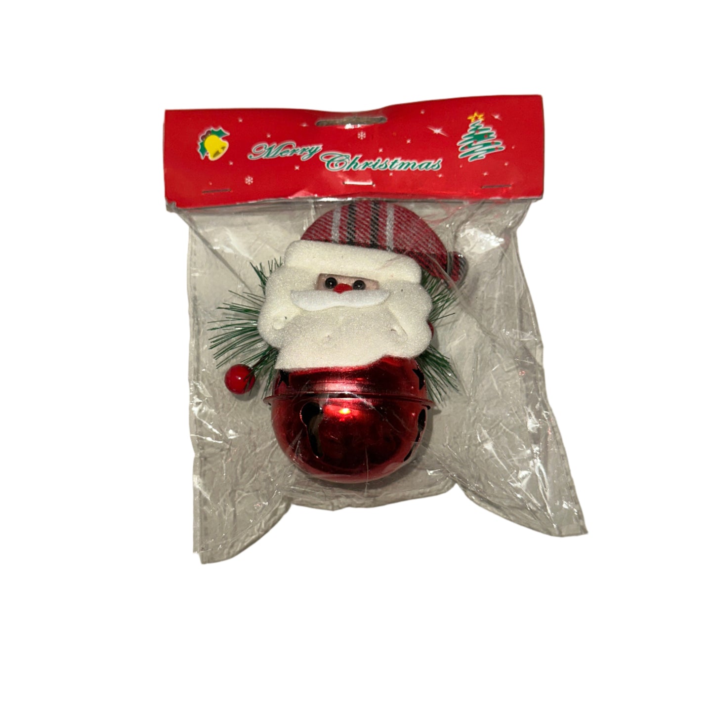 Χριστουγεννιάτικο Στολίδι Άγιος Βασίλης με Κουδουνάκι – Γιορτινή Διακόσμηση για Δέντρο & Δώρο