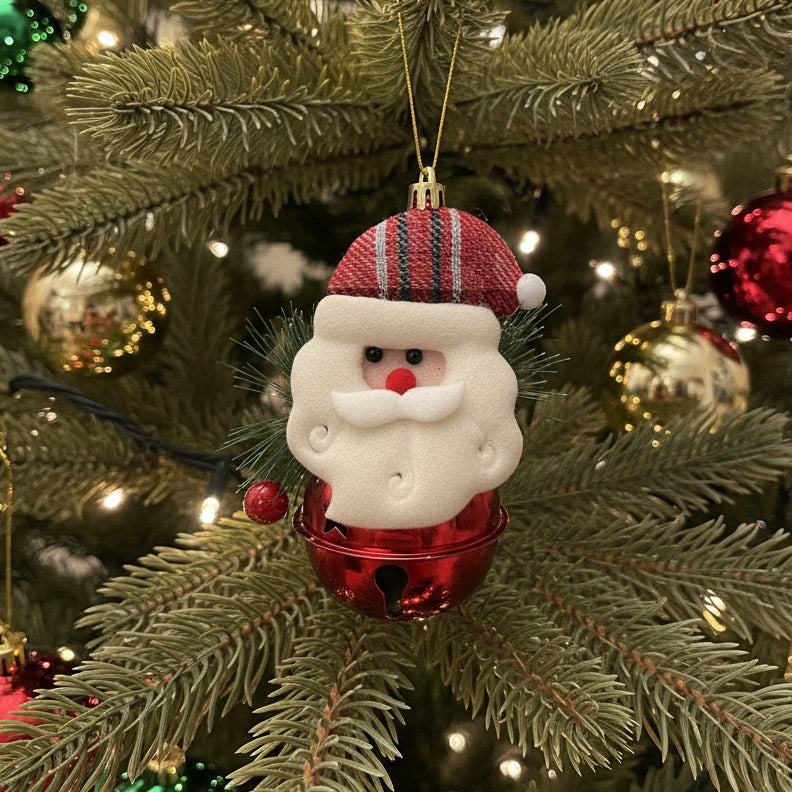 Χριστουγεννιάτικο Στολίδι Άγιος Βασίλης με Κουδουνάκι – Γιορτινή Διακόσμηση για Δέντρο & Δώρο