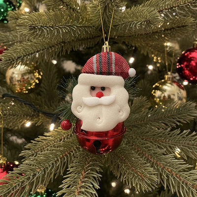 Χριστουγεννιάτικο Στολίδι Άγιος Βασίλης με Κουδουνάκι – Γιορτινή Διακόσμηση για Δέντρο & Δώρο