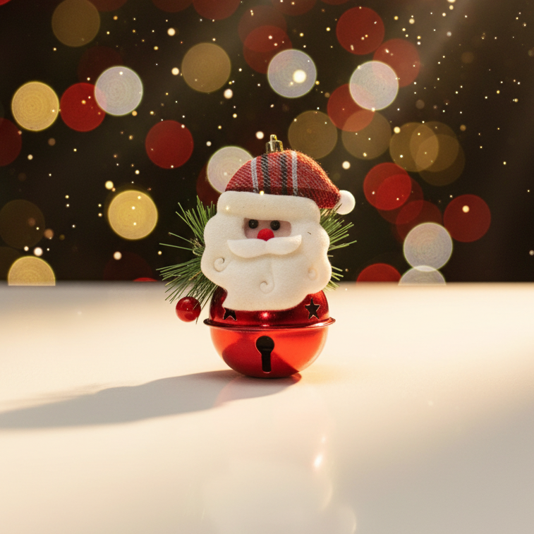 Χριστουγεννιάτικο Στολίδι Άγιος Βασίλης με Κουδουνάκι – Γιορτινή Διακόσμηση για Δέντρο & Δώρο