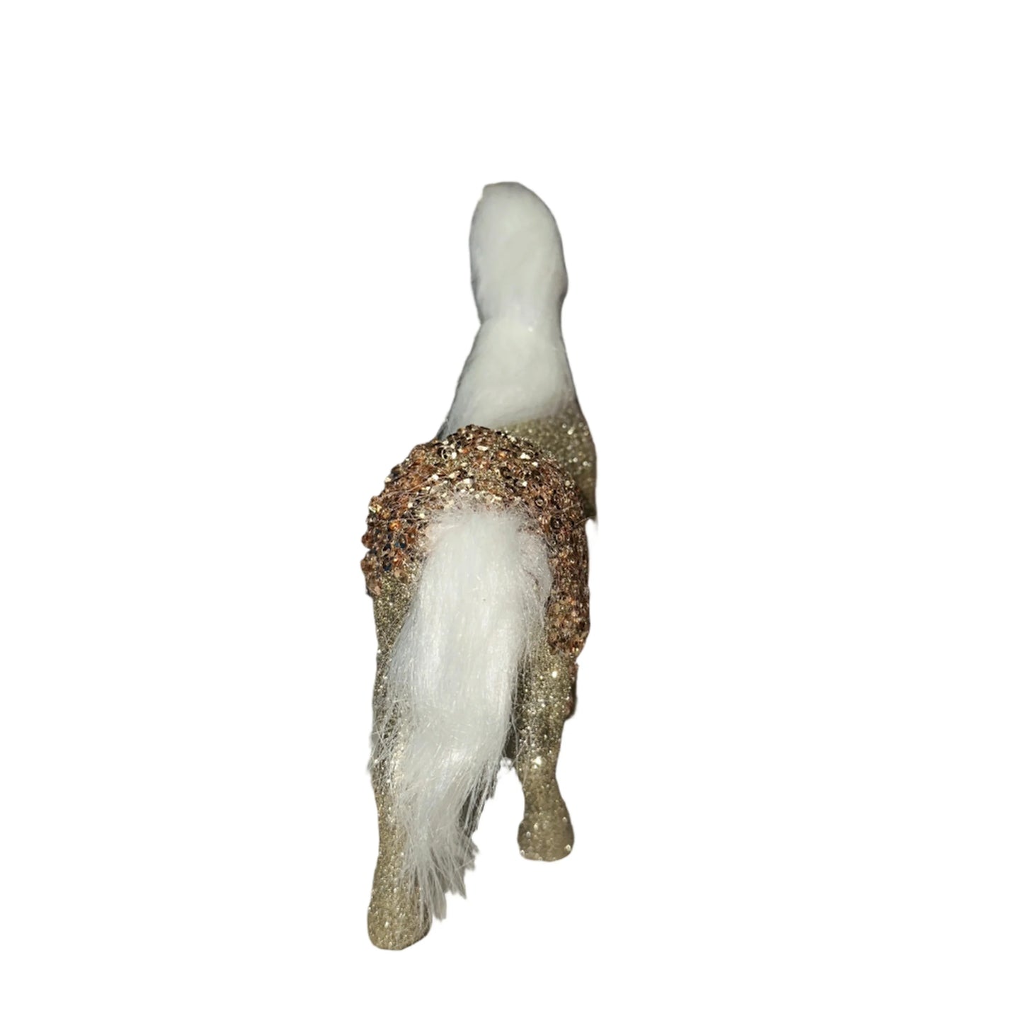 Χρυσός Μονόκερος με Glitter και Πέρλες – Γιορτινό Διακοσμητικό για Χριστουγεννιάτικη Ατμόσφαιρα