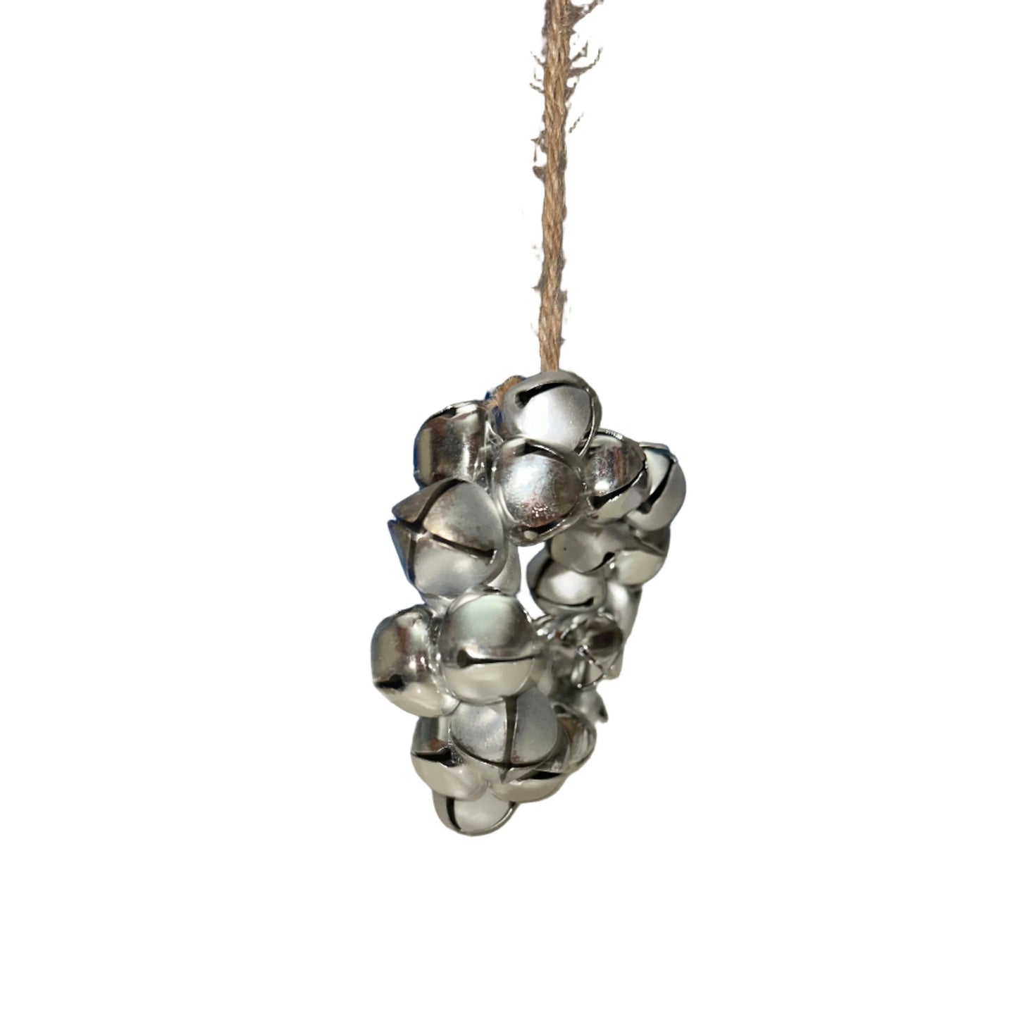 Χριστουγεννιάτικο Στολίδι Στεφάνι από Ασημένια Κουδουνάκια – Rustic Γιορτινή Διακόσμηση