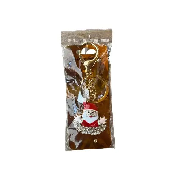 Χριστουγεννιάτικο Μπρελόκ Άγιος Βασίλης με Στρας – Γιορτινό Αξεσουάρ για Δώρο & Διακόσμηση