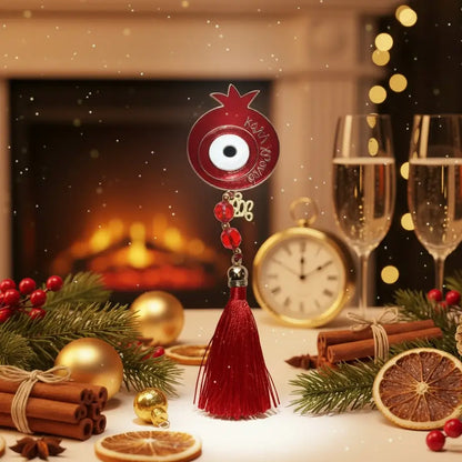 Χριστουγεννιάτικο Γούρι Μάτι & Ρόδι 2026 – Δώρο για Προστασία & Ευημερία