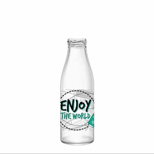Μπουκάλι Γυάλινο Στρογγυλό 1lt Enjoy The World