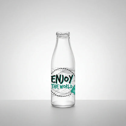 Μπουκάλι Γυάλινο Στρογγυλό 1lt Enjoy The World