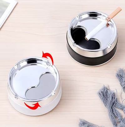 Μεταλλικό Σταχτοδοχείο με Κόκκινη Βάση & Γυαλιστερό Φινίρισμα - Εναλλακτική Όψη