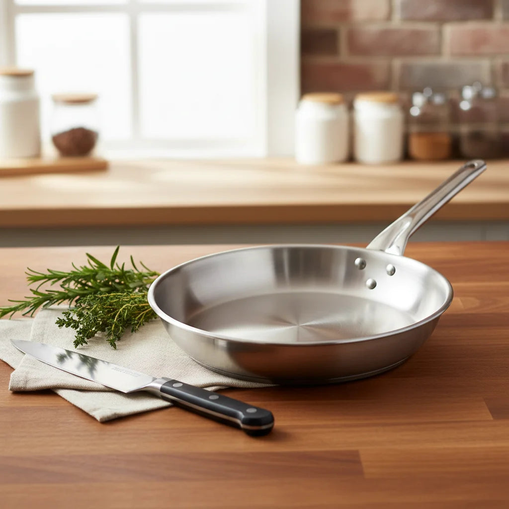 Τηγάνι Αλουμινίου Υγραερίου 26cm με Μακριά Λαβή