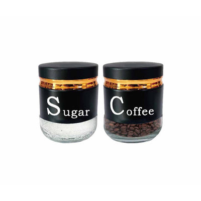 Σετ Δοχεία Καφέ Ζάχαρη Γυάλινα Sugar Coffee