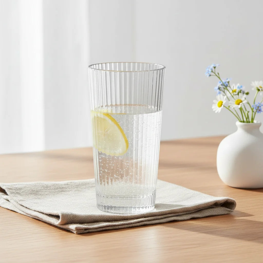 Ποτήρι Ψηλό Line 370ml - Γυάλινο Ποτήρι Νερού. Σετ 6 τεμαχίων 5+1 δώρο