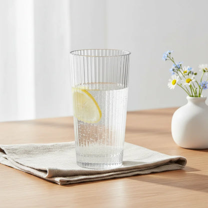 Ποτήρι Ψηλό Line 370ml - Γυάλινο Ποτήρι Νερού. Σετ 6 τεμαχίων 5+1 δώρο