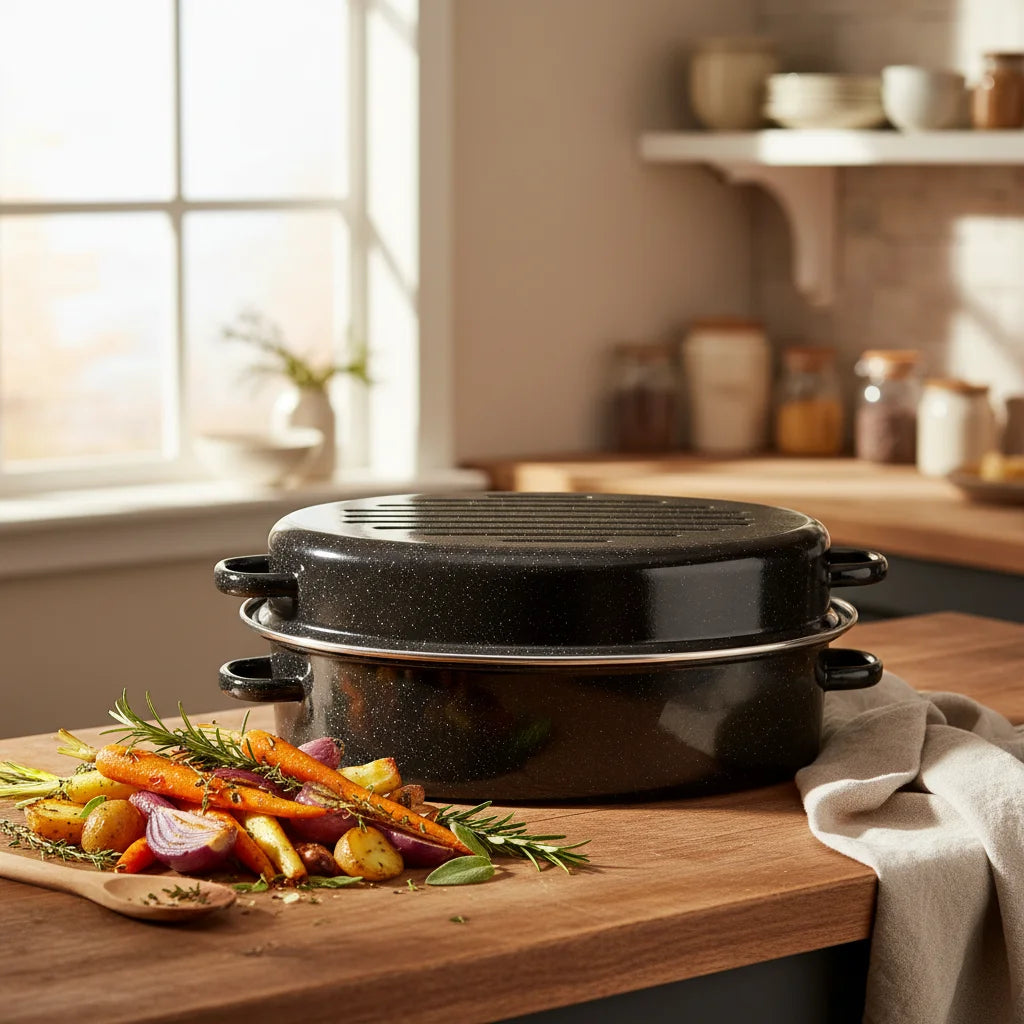 Γάστρα Εμαγιέ Φούρνου Οβάλ Μεγάλη – 42×34×19cm