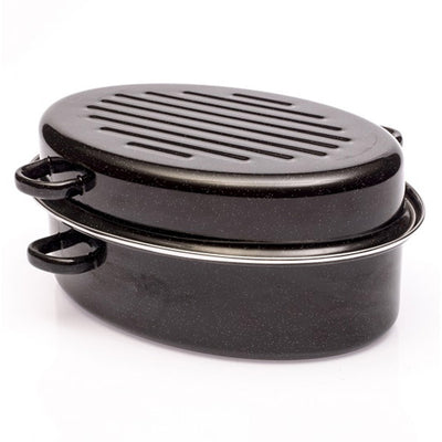 Γάστρα Εμαγιέ Φούρνου Οβάλ Μεγάλη – 42×34×19cm