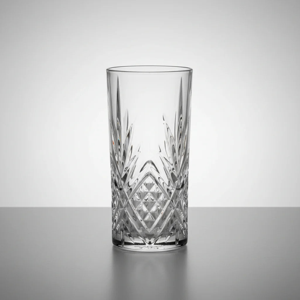 Κρυστάλλινα Ποτήρια Long Drink 365ml "Flower" – Heavy Crystal Σετ 6 με Έκπτωση -20%