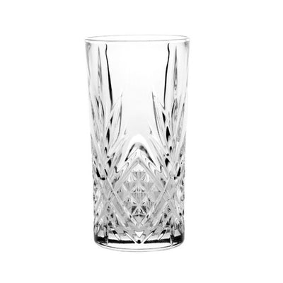 Home Style Ψηλό Ποτήρι Νερού & Κοκτέιλ 365ml - Κρυστάλλινο με Μοτίβο | Σετ 6 τεμαχίων με -20%