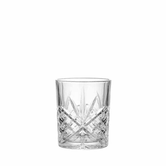 Home Style Ποτήρι Ουίσκι Rock 335ml - Κρυστάλλινο με Μοτίβο | Σετ 6 τεμαχίων με -20%