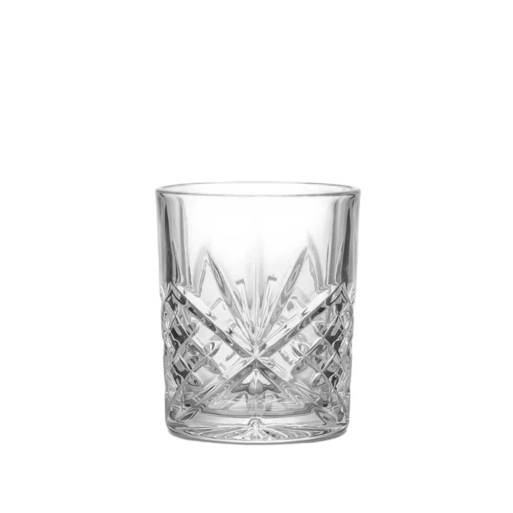 Χειροποίητο Κρυστάλλινο Ποτήρι Ουίσκι 335ml "Flower"