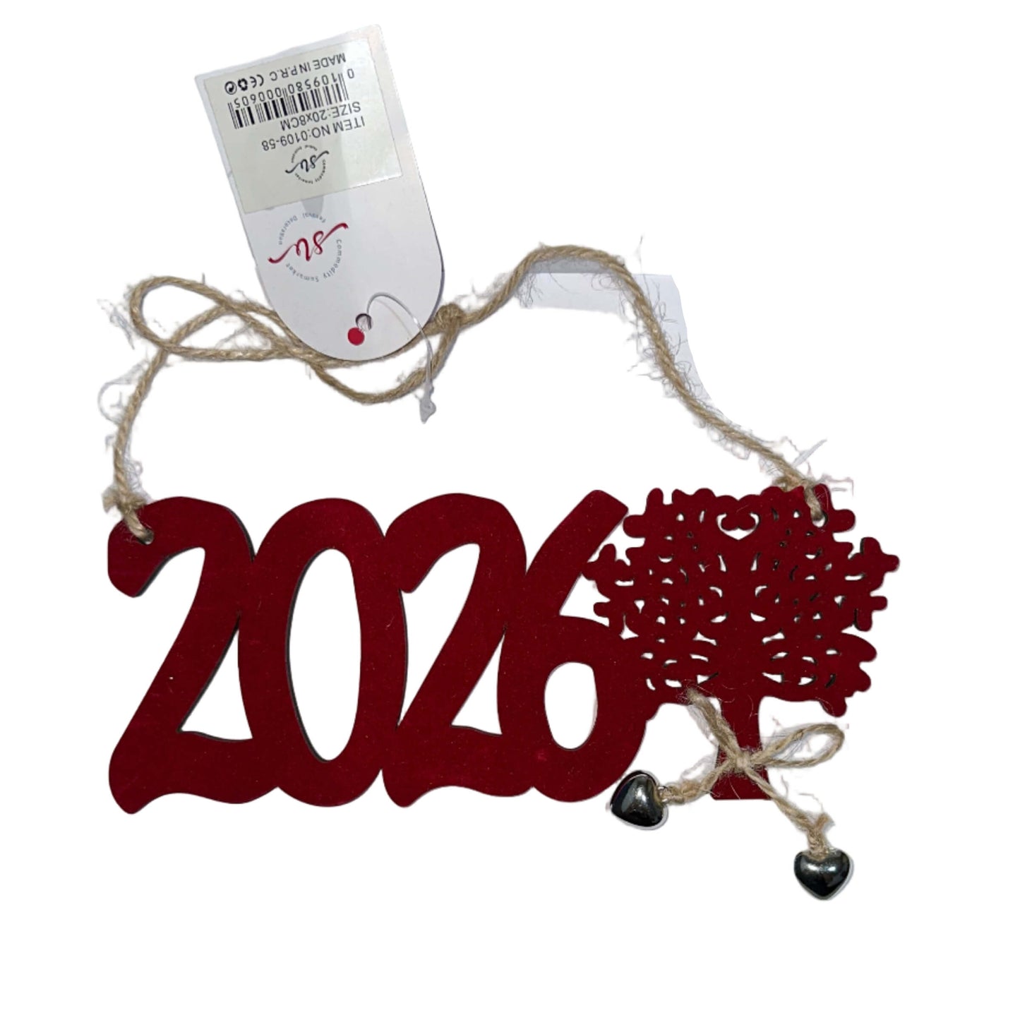 Ξύλινο Στολίδι 2026 «Ζεστή Ανάμνηση» – Με βελούδινη υφή και φυσικό σπάγγο