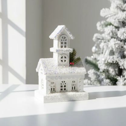 Χριστουγεννιάτικο Σπιτάκι Σιακοσμητικο – Χιονισμένο, 35εκ.