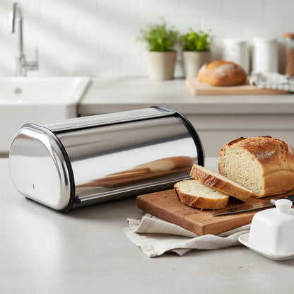 Home Style Ψωμιέρα Μεγάλη ΙΝΟΧ – 42x27cm