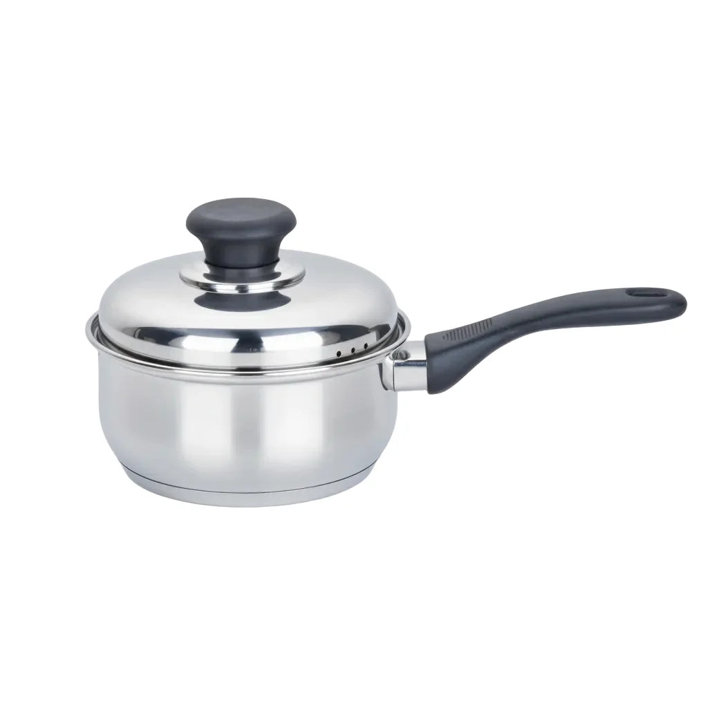 Κατσαρολάκι Γάλακτος Inox No14 με Καπάκι – Ανοξείδωτο Σκεύος για Ζέσταμα & Σάλτσες
