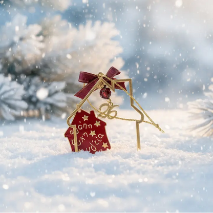 Χριστουγεννιάτικο Γούρι με κουτί δώρου “Santa Lives Here” – Για Ένα Σπίτι Γεμάτο Μαγεία