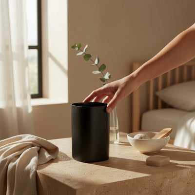 Ποτήρι Μπάνιου / Οδοντόβουρτσας Πλαστικό 400ml – Μαύρο Ματ - Εναλλακτική Όψη