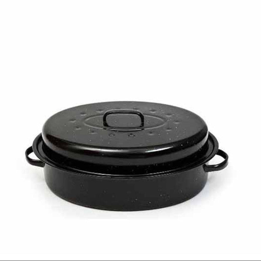 Γάστρα Εμαγιέ με Σχάρα 42x32cm – Ιδανική για Roasting & Μαγειρέματα Φούρνου