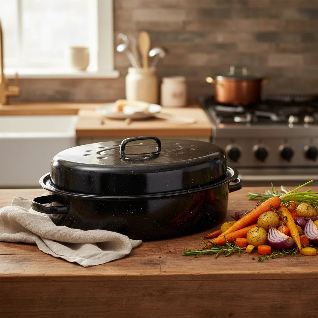 Γάστρα Εμαγιέ με Σχάρα 42x32cm