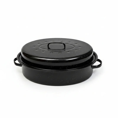 Γάστρα Εμαγιέ με Σχάρα 45x35cm – Ιδανική για Roasting & Μαγειρέματα Φούρνου - Εναλλακτική Όψη