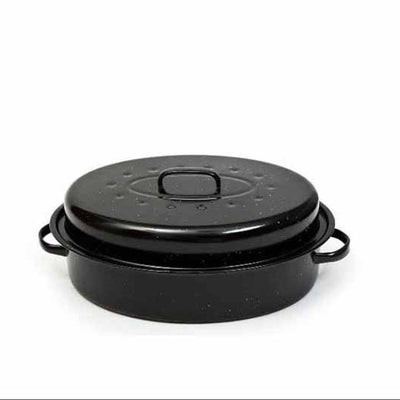 Γάστρα Εμαγιέ με Σχάρα 45x35cm – Ιδανική για Roasting & Μαγειρέματα Φούρνου