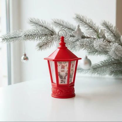 Χριστουγεννιάτικο Φαναράκι με Άγιο Βασίλη & Φως LED