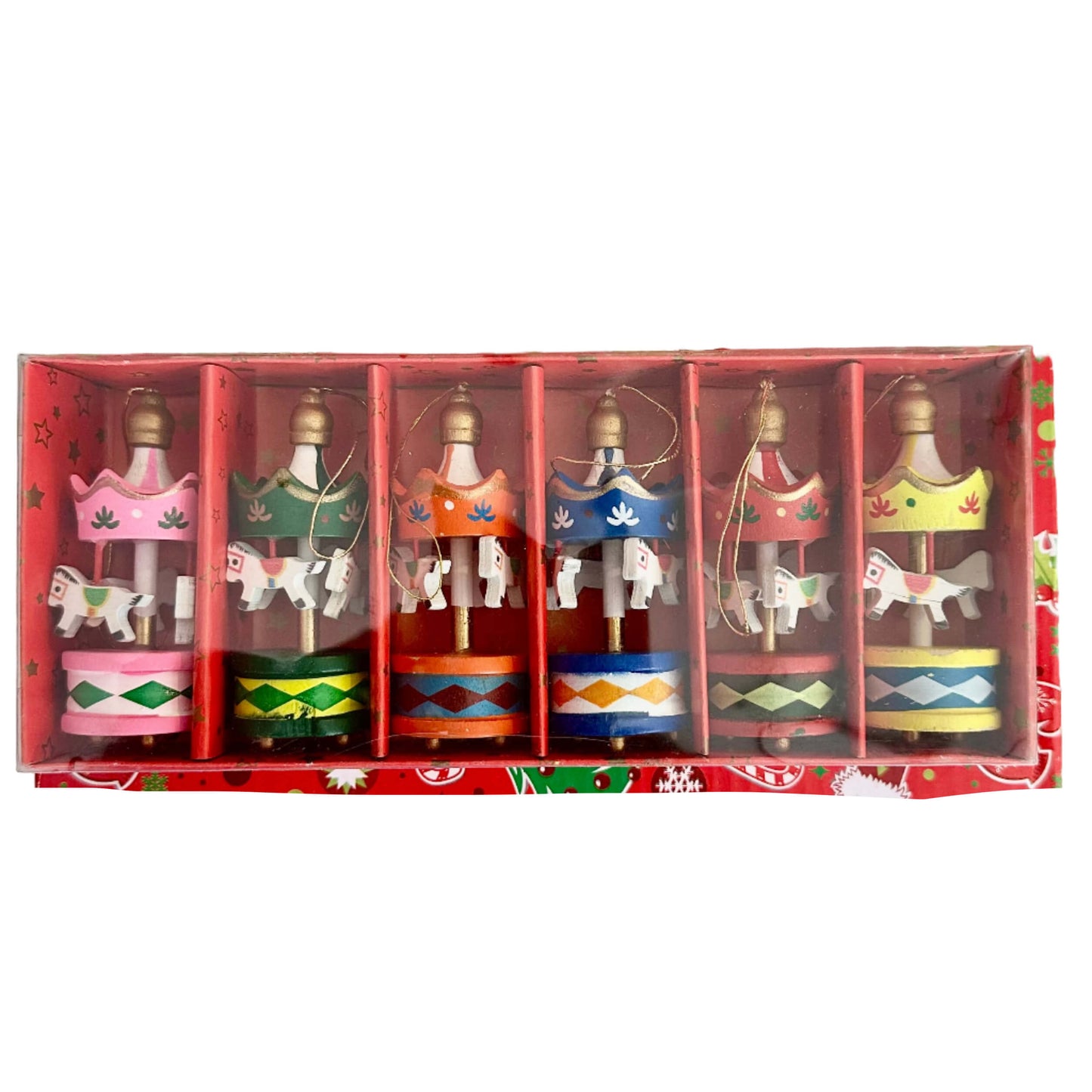 Σετ Χριστουγεννιάτικα Στολίδια Carousel με Άλογο – Mini, Πολύχρωμο, 5 εκ.