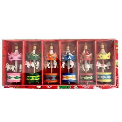 Σετ Χριστουγεννιάτικα Στολίδια Carousel με Άλογο – Mini, Πολύχρωμο, 5 εκ.