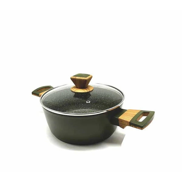 Χύτρες BAROLY MARBLE με Αντικολλητική Επίστρωση Μαρμάρου & Γυάλινο Καπάκι – Για Όλες τις Εστίες